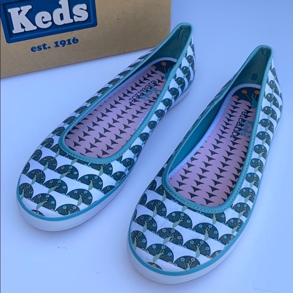 Peacock Keds skimmer ballet flat slip on